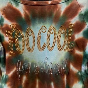 Says “Too Cool for School” girls size 8 top - by Lemon Vintage